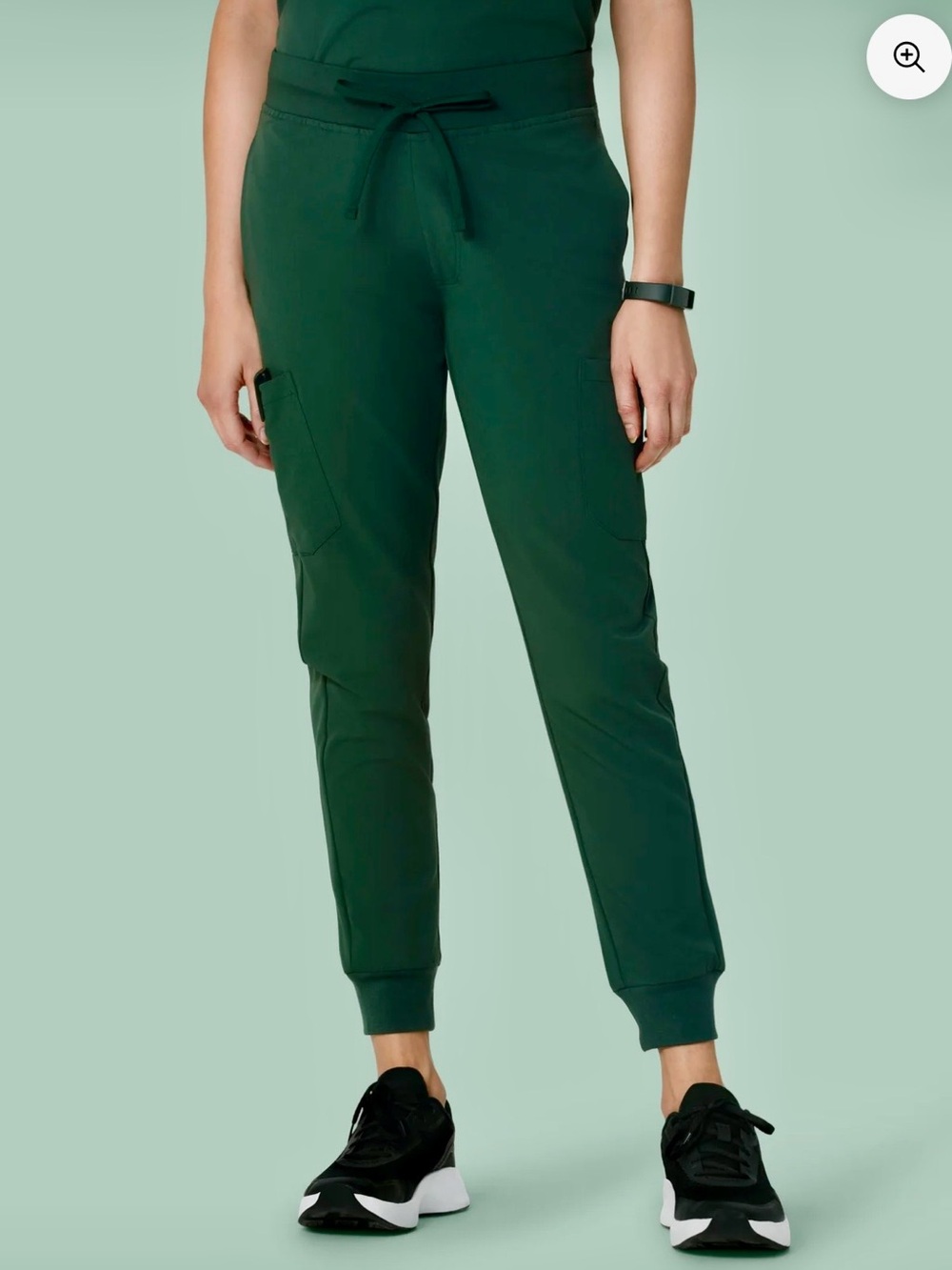 Mandala Women’s Midnight Green Cargo Jogger Pants Large Petite